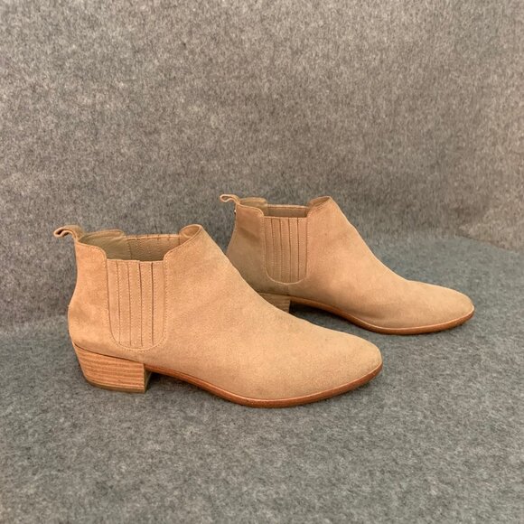 MICHAEL Michael Kors Women's Leather Suede Lottie Bootie Pull On Ankle Boots - Picture 5 of 9